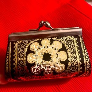 Antique Italian leather change purse